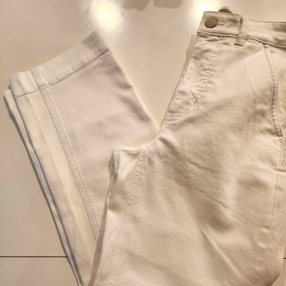 Everlane Straight-Leg Crop in Bone Size 0